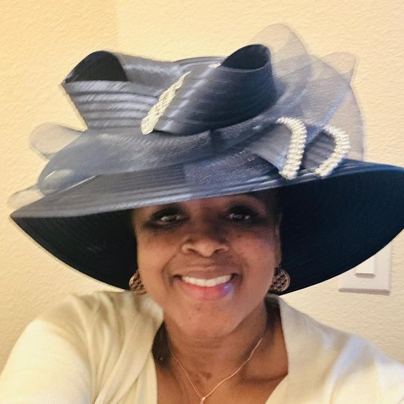 Sophia Collection LA Fall Navy Blue Hat - Picture 4 of 4